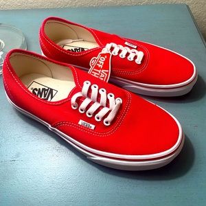 Brand New Classic Red Vans Sneakers